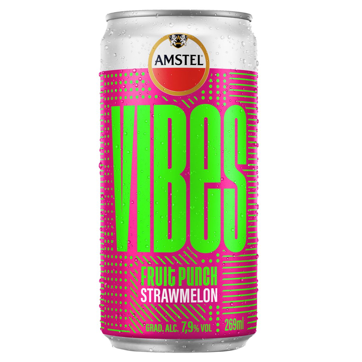 Bebida Alcoólica Mista Amstel Vibes Fruit Punch Strawmelon Lata 269ml